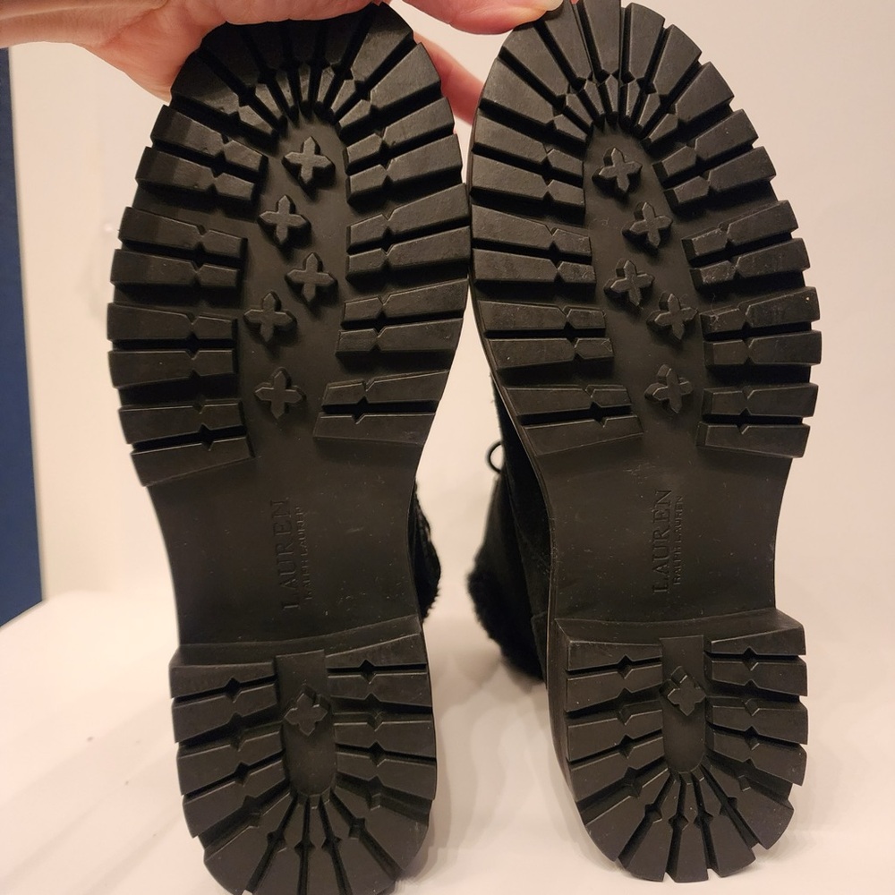 Lauren Ralph Lauren Carlee Bootie Women’s Black Suede Women's Boots Size 7 & 7.5 - Picture 11 of 15